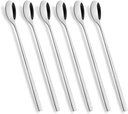 AOOSY Long Handle Spoon, Coffee Stirrers, 9-inch Ice Tea Spoon,Premium 18/10 Stainless Steel Iced Teaspoon for Mothers Milks Tea Mixing Cocktail Stirring Coffee Milkshake Cold Drink, Set of 6