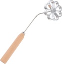 Luxshiny Flower Shaped Fried Snack Mold with Handle: Aluminum Waffle Mold for Making Dumplings Carrot Cakes
