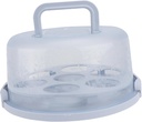 Portable Cake Box Cover 7 Cupcake Storage Organizer Cake Container Food Container Fruit Storage Box Blue