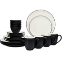 Noritake Colorwave Graphite 20-Piece Dinnerware Set, Service for 4