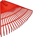 1pc Plastic Rake Hand Rake Garden Tool Pine Needle Rake for Leaves Lawns Yard Shrub(Red)