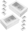 Cupcake Containers Window 6-count Paper Cupcake Boxes Muffin Holders for Celebrations