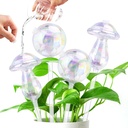 Hysagtek 4 Pack Plant Watering Globes, Self Watering Planter Insert, Plant Watering Bulbs Devices for Indoor and Outdoor Plants, Hand Blown Clear Glass Mushroom Watering Bulbs