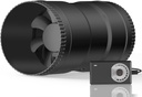 Hon&Guan 4 Inch Inline Booster Duct Fan with Speed Controller - 130 CFM Airflow with 6W Ultra-Low Power and Low Noise