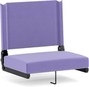 Flash Furniture Grandstand Portable Stadium Seat for Bleachers or Benches, Folding Padded Stadium Chair with Carrying Handle, 500 lb. Weight Capacity, Purple
