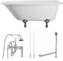 Vintage Tub & Bath Heritage 54 Inch Cast Iron Classic Clawfoot Tub Package