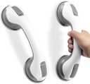 Grab Bars for Bathtubs and Showers, Zynuhmo 2 Pack 12 Inch Suction Safety Grab Bars for Senior and Elderly Assist Support Suction Cup Removable Handrails for Shower Chair No Drilling No Tools(Gray)