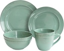 American Atelier Olivia Round 16 Piece Dinnerware Set, Seafoam