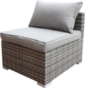 Tangkula Wicker Sofa Outdoor Patio Wicker Infinitely Combination Sofa Set (C-Armless Sofa)