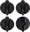 4Pcs WB03T10236 Burner Control Knob, Gas Cooktop Knobs Black for GE Range/Cooktop/Stove, Not Universal