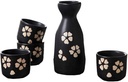 Tableware Ceramic Wine Set Japanese Sake Cup Home Warm Wine Pot Set, Black