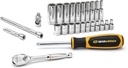 GEARWRENCH 26 Pc. 1/4" Drive 12 Pt. Standard Mechanics Tool Set, SAE - 80313
