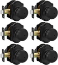 Goldenwarm Matte Black Door Knobs Interior for Bedroom Door Knob, Privacy Black Interior Door Knobs 6 Pack