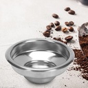 Marhynchus 58mm Coffee Machine Filter Basket Stainless Steel Bottomless Handle Filter with Double Single Doses for Home Cafe Bar (Single serving)