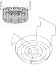 Round Steamer Rack, Stainless Steel Steamer Canning Rack Anti Scalding Canning Jar Rack Foldable Contoured Steel Handles Rack Round Canning Steaming Rack