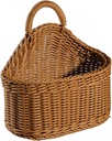 Hanging Wall Basket, Weaving Fruit Baskets for Kitchen, Boho Vegetable Hanging Basket for Organizing Teardrop Home Wall Potato Onion Storage, Boho Kitchen Decor Brown
