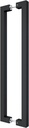BARNSMITH 24" Barn Door Push Pull Hande,Square Commercial Door Handle, Stainless Steel Rectangular Shape Entrance Entry Office Store Front Garage Handle Pull Set, Matte Black Finish