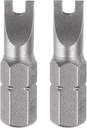 HARFINGTON 2pcs U Shape Screwdriver Bits U 2.6 1/4" Hex Shank 1" Insert Bits S2 Magnetic U Type Screwdriver for Electronic Appliances