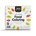 365 by Whole Foods Market, Plant-Based Food Coloring (Red, Yellow, Green & Blue Bottles), GLuten-Free, 0.3 Fl Oz Each, 1.2 Fl Oz Total