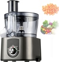 Electric Vegetable Dicer, Commercial Vegetable Chopper Dicer Shredder Automatic Onion Potato Cutter Food Processor Fruit Cutting Machine with Dicing Knife nets (Black)