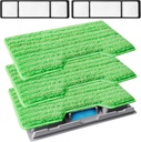 KEEPOW Reusable Mop Pads Refills, Mop Replacement Pads Compatible with Shark Vac Mop VM252 VM200 VC205 VM250 /QM250 VM190 VM200P12, Hardwood Floor Mop Pad with Upgraded Dirt Chamber (1+2+3 Pads)
