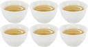 Sizikato 6pcs Pure White Chinese Porcelain Tea Cup, 45ml Exquisite Sake Cup