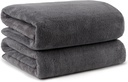 Orighty Bath Towels Pack of 2(27'' x 54'') - Soft Feel, Highly Absorbent, Quick Drying Microfiber for Body, Sport, Yoga, SPA, Fitness - Grey