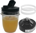 Replacement Flat Milling blade and 12oz cup with spout lid，Compatible with Ninja Chef High-Speed Blender DUO 1500W :CT800C 30/CT810 30/CT810C 30/ CT815A 30/ CT815C 30/CT815Q 30