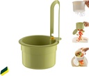 Sink Strainer Basket,Faucet Hanging Strainer,Press Auto Dump Kitchen Drain Basket,Multi-Functional Hanging Sink Basket,Self-Cleaning Kitchen Sink,Dirt-Free and Hand-Free Cleaning (Green)