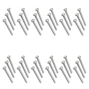 Yinpecly 30Pcs M4-0.7 x 40mm Knob Pull Machine Screws Metric Pan Head Phillips Drive Cross Head Screw 304 Stainless Steel Full Thread Fasteners Bolts Silver Gray Cabinet Door and Drawer Screws