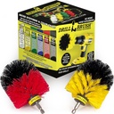 Spin Brush Cleaning Kit - Drill Brush - Concrete, Brick, Fireplace, Stone - Bird Bath - Garden Statuary - Bathroom Accessories - Soap Scum, Hard Water, Mineral, Calcium, Rust Stains and Discoloration