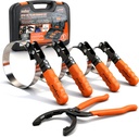 HORUSDY 5-Piece Standard Swivel Oil Filter Wrench, 2-3/4" - 5-1/4"(68.85-133.35mm) Ajustable Car Oil Filter Removal Tool, Durable & Easy Operation