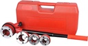 Yaegoo Pipe Threading Kit 4 Dies 1/2" 3/4" 1" 1-1/4" Ratchet Threader Set with Storage Case for Manual Ratcheting Pipe