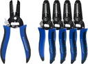 KAIHAOWIN 5 Pack Wire Stripper and Cutter with Safety Lock and Spring Loaded Professional Stripping Pliers Electrican Tool Small Gauge for 10-22 AWG Stranded Wire