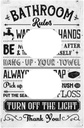 Funny Bathtub Bathroom Toilet Rules Motivational Wood Quote Inspirational 1-Gang Duplex Receptacle Wall Plate Jumbo Electrical Outlet Decorative Decorator Light Switch Faceplate Plug Socket Cover