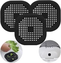 3 Pack Drain Cover Hair Catcher Pad, Silicone Tube Trap Shower with Sucker for Bathroom Kitchen, 5.5" Flat Square Rubber Strainer Plug Filter Bathtub Sink Home Drain Protectors, Black