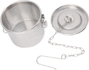 Spice Filter, Seasoning Strainer with Hanging Chain, Stainless Steel Tea Balls Filter Soup Seasonings Separation Basket for Home Kitchen(Diameter 14cm)