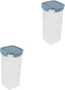 IMIKEYA 2pcs Box Storage Box for Bread Yogurt Airtight Bread Storage Case Lid Countertop Container