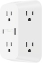 Belkin 6-Outlet Surge Protector Power Strip, ETL-listed, Wall-Mountable w/ 6 AC Outlets, Overvoltage Protection, LED Indicator, USB-C & USB-A Ports w/ USB-C PD Fast Charge - 1,680 Joules of Protection