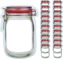 laffeya Candy Snack Bag, 20 Red 500ML Reusable Mason Jar Bags - Ideal for Tea and cookies Storage