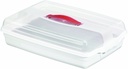 Curver 175245 Cake Container Rectangular Transparent/White