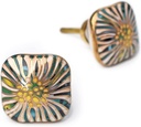 Ceramic Art Deco Gold Kitchen Cabinet Drawer Knobs Ceramic Wardrobe Door Knobs Pull Handles (6)