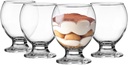 Glasmark Krosno Glasses Ice Bowl Set of 4 0.28 Litres Ice Cream Sundae Dessert Bowl Cocktail Glasses Cocktail Drinking Glasses Water Glasses Goblet Glasses Dishwasher Safe Children's Glasses Small