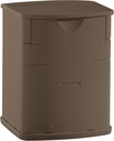 Rubbermaid Small Resin Outdoor Storage Deck Box (19 Gal) Weather Resistant Brown Deck Organization for Home/Small Garden Tools/Grilling Accessories/Pool Supplies