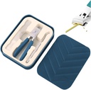 Wide Jaw Opening Anti-Splash Slanted Nail Clipper, Anti-Splash 25° Slant Edge Nails Clippers 3-Piece Set New Wide Mouth Toenail Household Slanted Nail Clipper Set for Men Women (Blue)