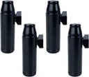 4 PCS Metal Spice Dispenser, Spice Dispenser, Portable Mini Leakproof Food Shaker, Suitable for Outdoor, Camping, Travel Cooking Various Seasoning Needs (Black)