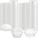 SEUNMUK 200 Pack 4 OZ Leak Proof Plastic Condiment Souffle Containers with Attached Lids, Plastic Portion Cups with LidsPlastic, Sauce Cups for Salad Dressing, Spices