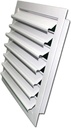 Vent Cover,Air Vent Louver Grille Aluminum Alloy Household Exhaust Fan Movable Shutters Rain-Proof Exhaust Fan Tuyere Shutters Ventilation Grille(25 CM*25 CM)
