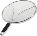 BergKoch Splatter Screen for Frying Pan - 13 Inch Stainless Steel Grease Splatter Guard - Cover Oil Splash when Sizzling Bacon, Cooking Fried Chicken or Popcorn