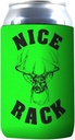1 Pack - Nice Rack Funny Hunting Neon Green Drink Cooler Sleeve